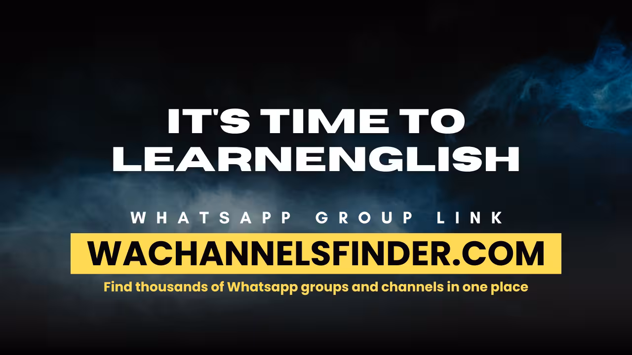 It's time to learn English - WhatsApp Channel