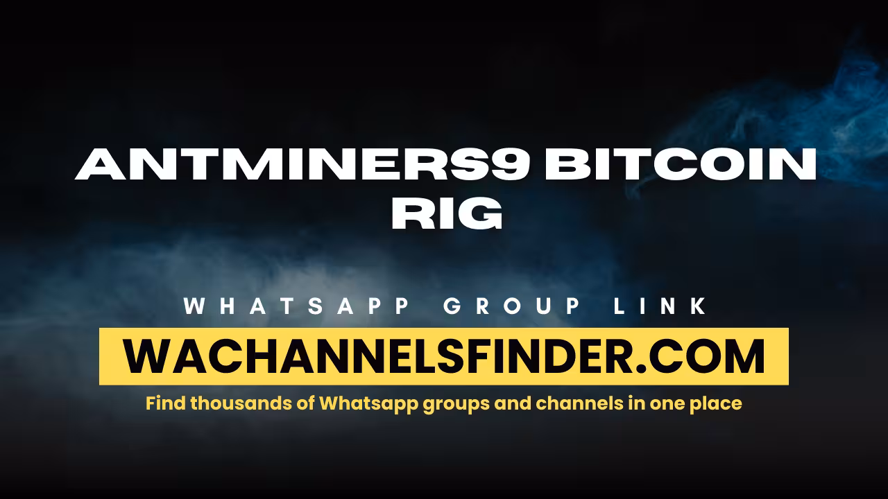 AntminerS9 Bitcoin rig - WhatsApp Channel