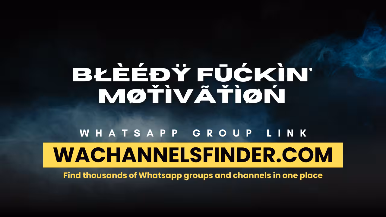 Błèéđÿ Fūćkìn' møťìvãťìøń - WhatsApp Channel