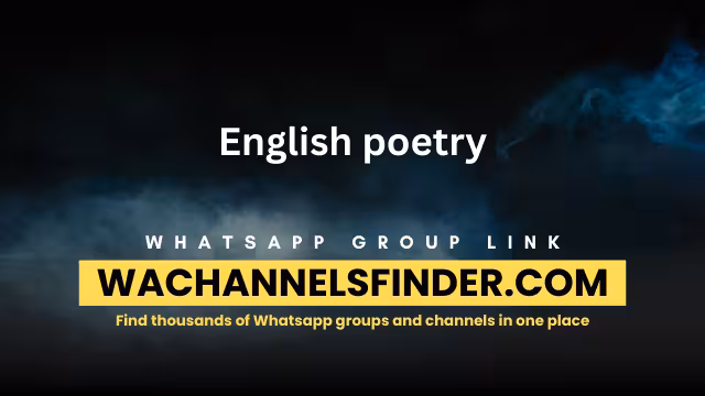English poetry - WhatsApp Channel