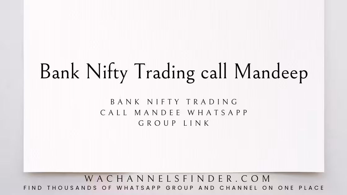 Bank Nifty Trading call Mandeep - WhatsApp Channel