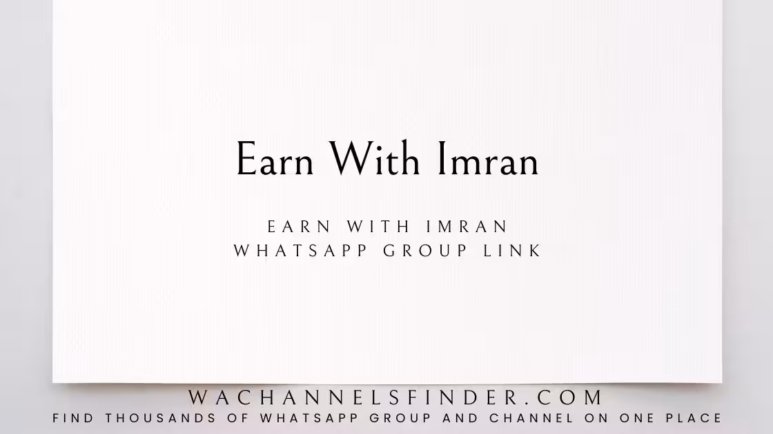Earn With Imran - WhatsApp Channel