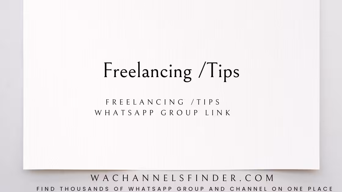Freelancing /Tips - WhatsApp Channel