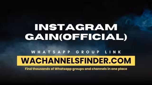 Instagram gain(official) - WhatsApp Channel