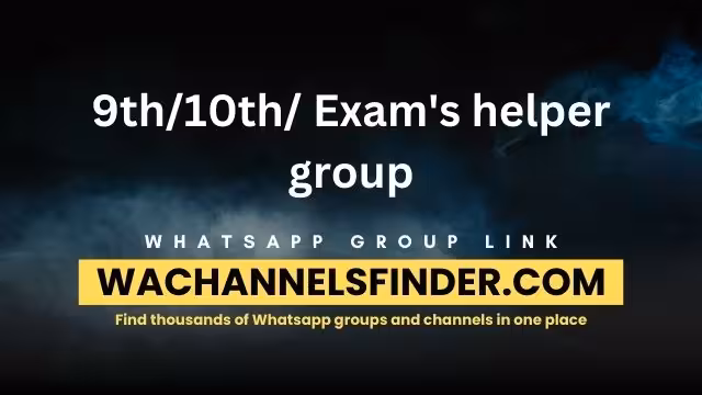 9th/10th/ Exam's helper group - WhatsApp Channel