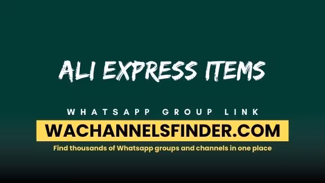 Aliexpress items - WhatsApp Channel