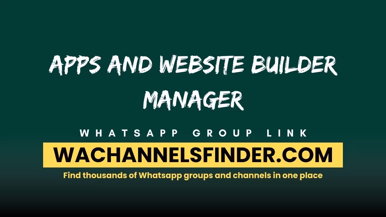 Apps and website builder manager - WhatsApp Channel
