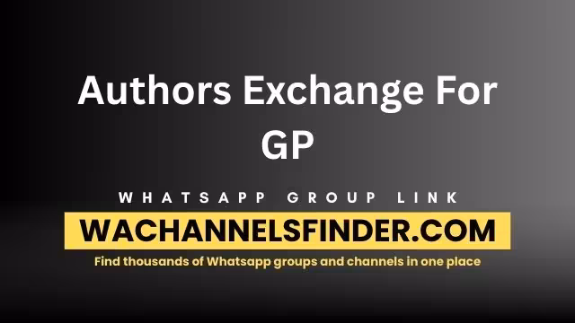 Authors Exchange For GP Whatsapp Group Link