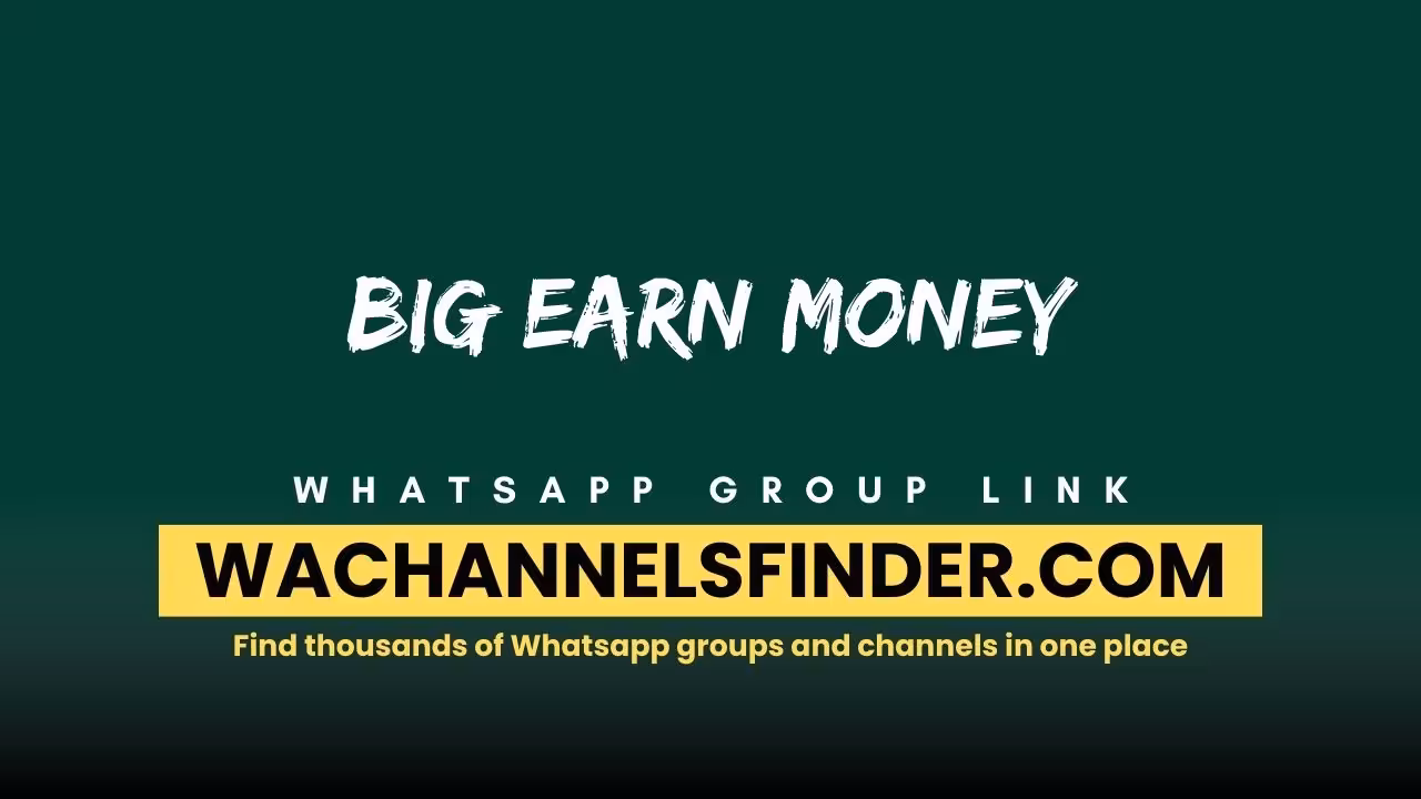 Big earn money - WhatsApp Channel