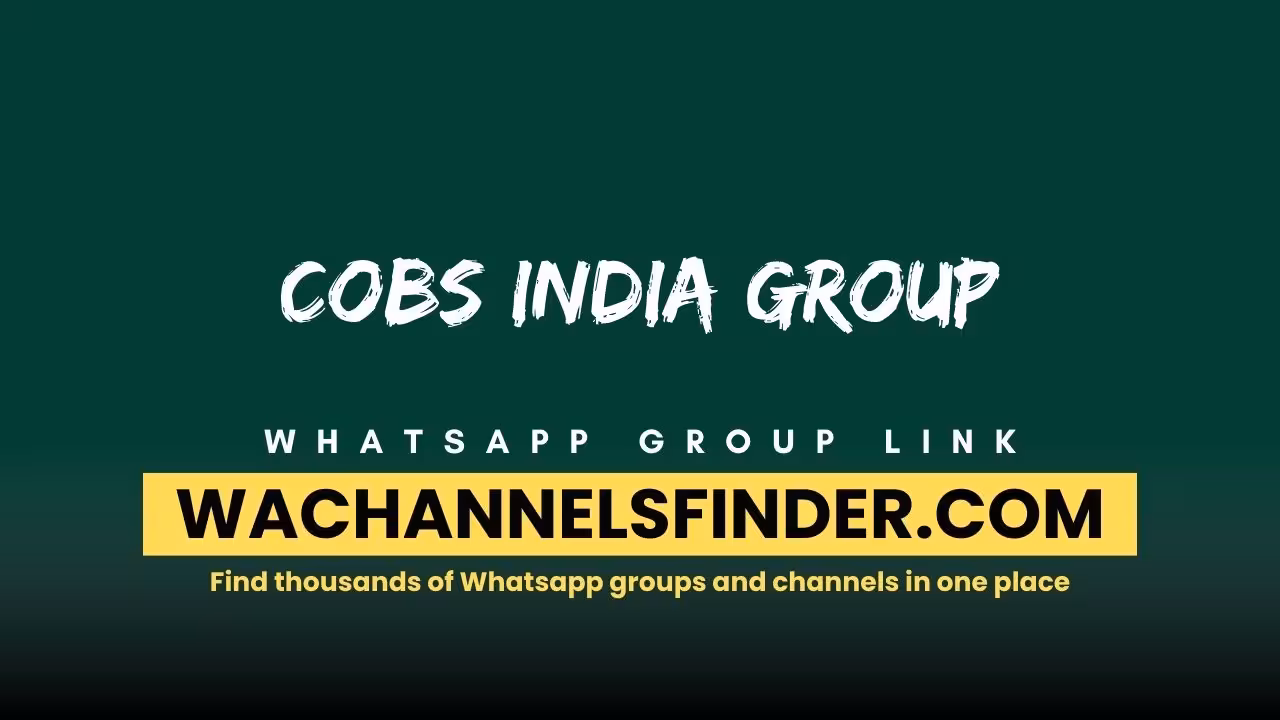 COBS India Group - WhatsApp Channel