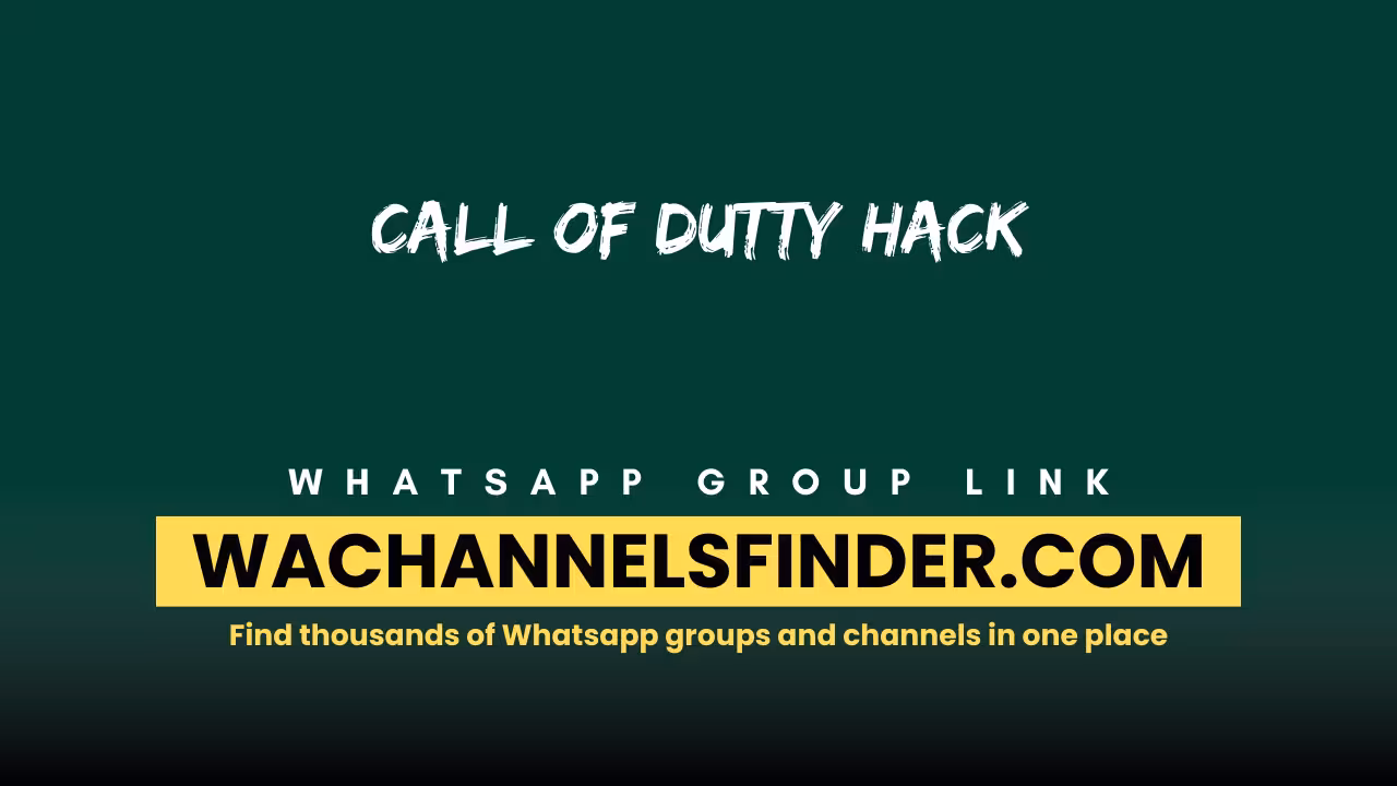 Call of dutty hack - WhatsApp Channel