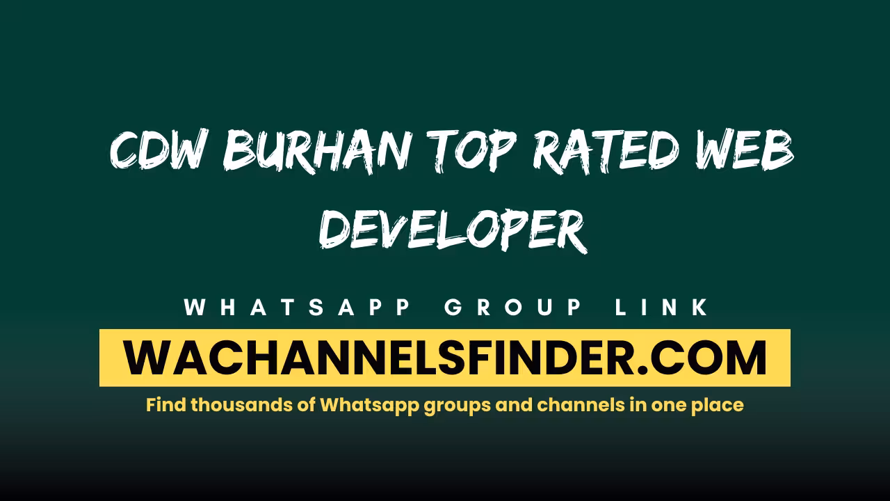 Cdw Burhan Top Rated Web Developer - WhatsApp Channel