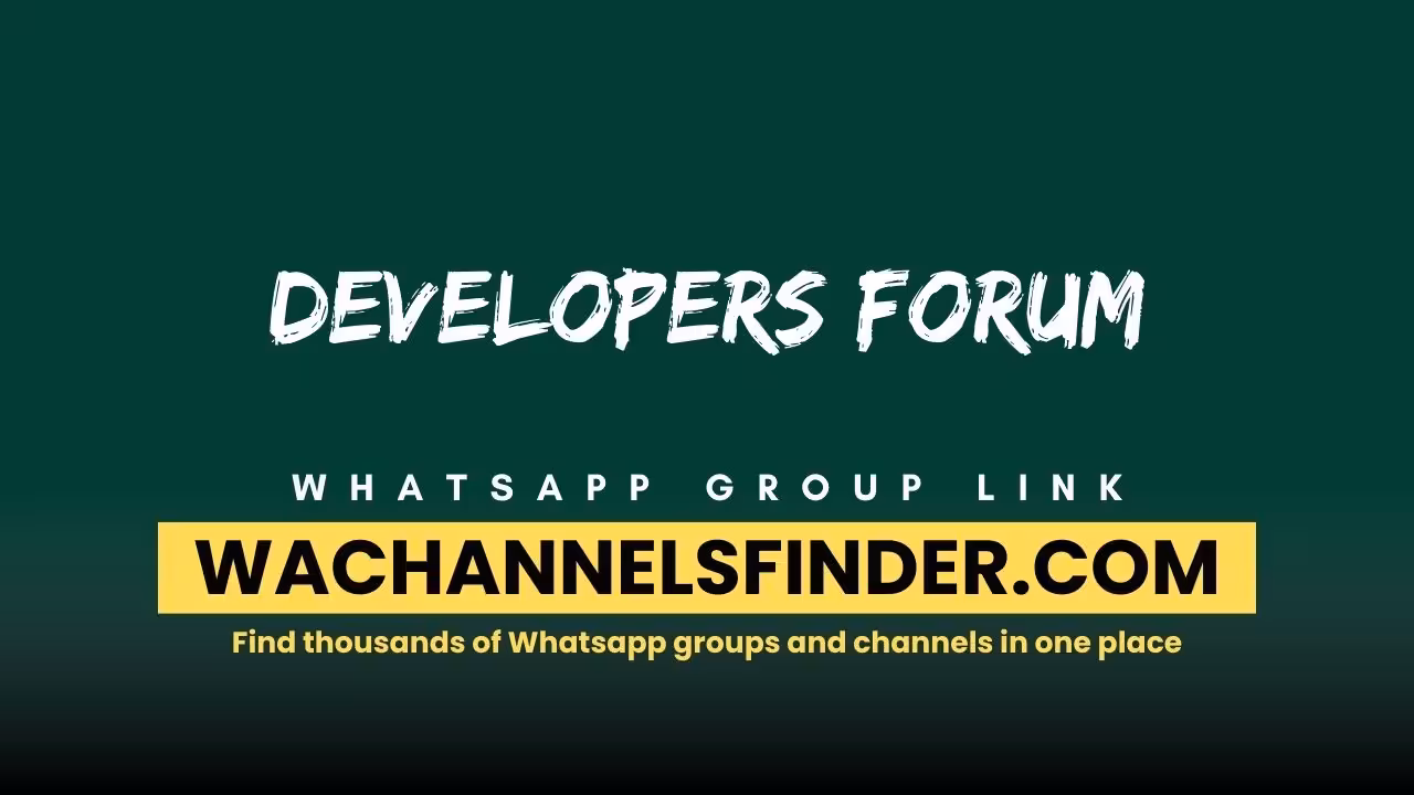Developers Forum - WhatsApp Channel
