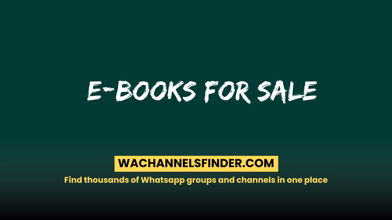 E-books for sale - WhatsApp Channel