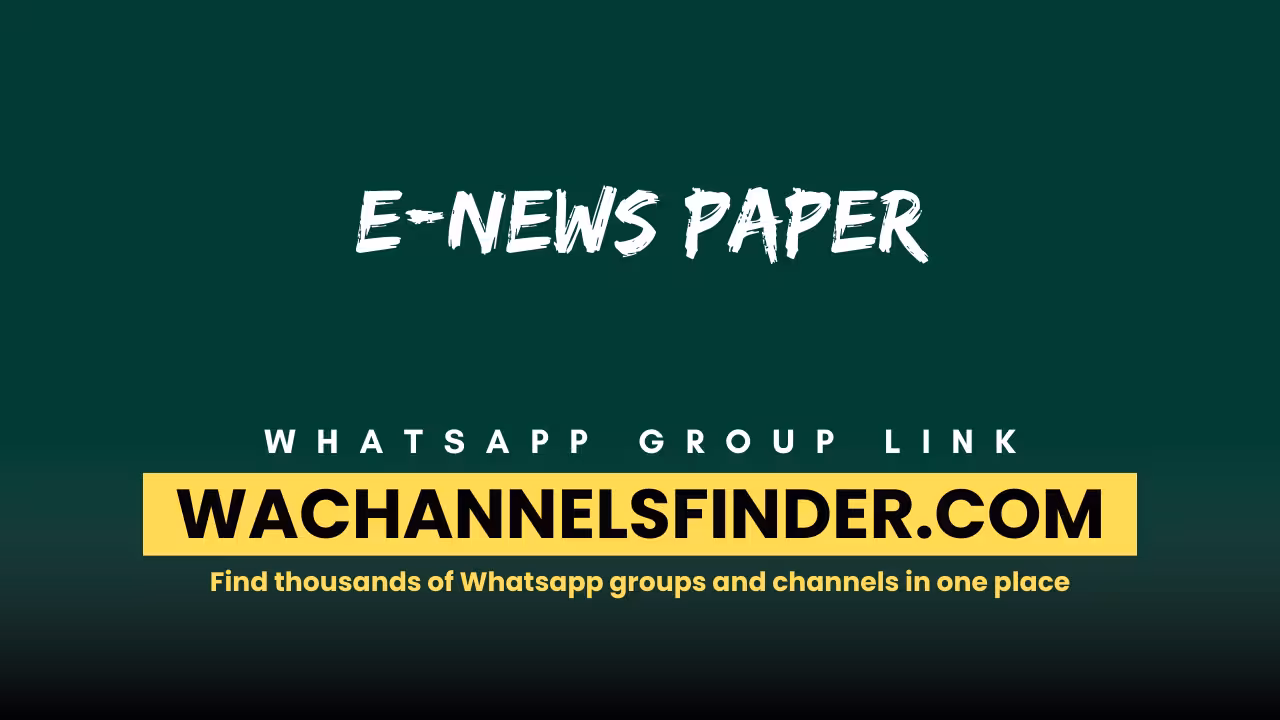 E-NEWS paper - WhatsApp Channel