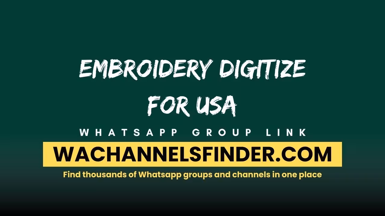 Embroidery digitize for usa - WhatsApp Channel