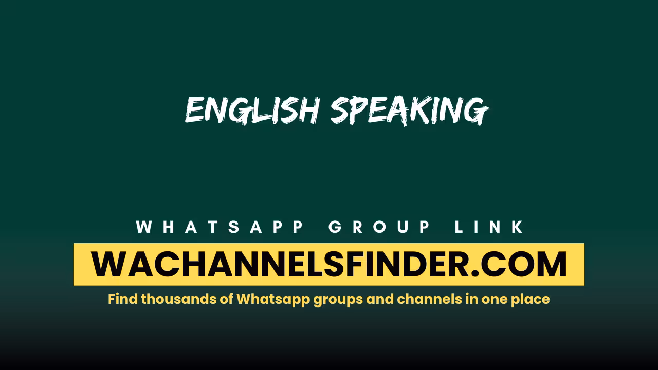English speaking - WhatsApp Channel