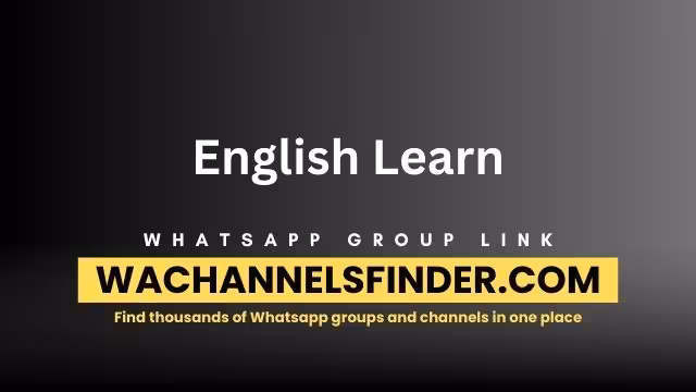 English Learn - WhatsApp Channel