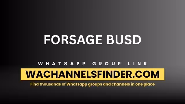FORSAGE BUSD - WhatsApp Channel