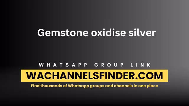 Gemstone oxidise silver - WhatsApp Channel