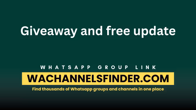 Giveaway and free update - WhatsApp Channel