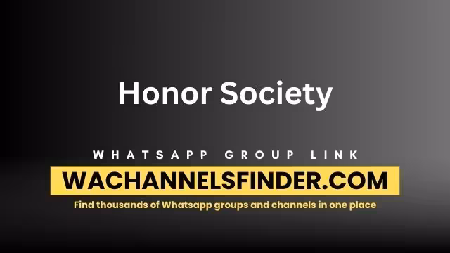 Honor Society - WhatsApp Channel