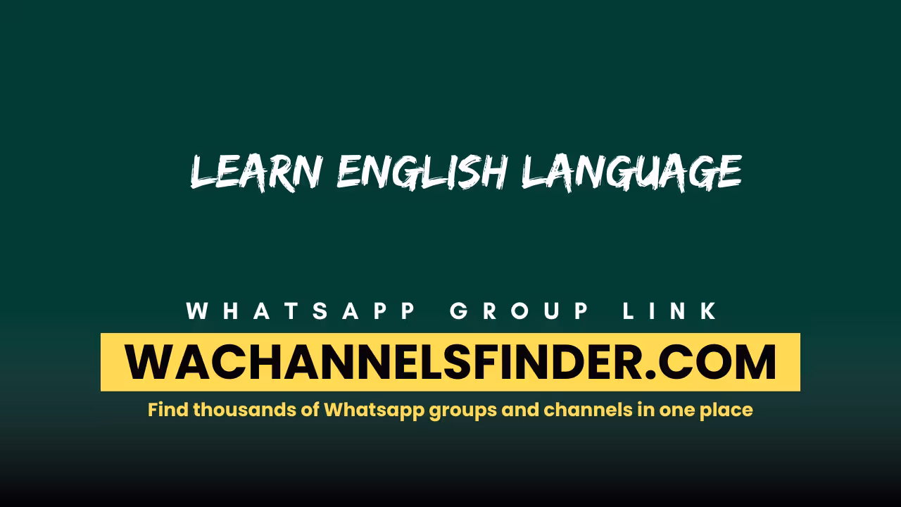 Learn English language - WhatsApp Channel