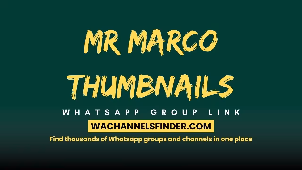 Mr Marco Thumbnails - WhatsApp Channel