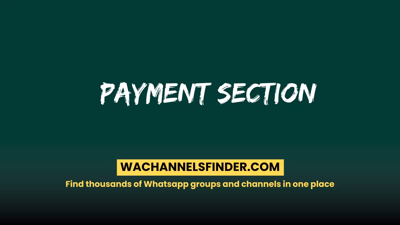 Payment section - WhatsApp Channel