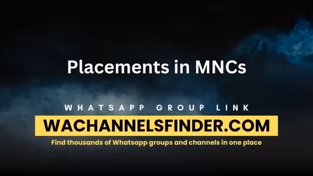 Placements in MNCs - WhatsApp Channel