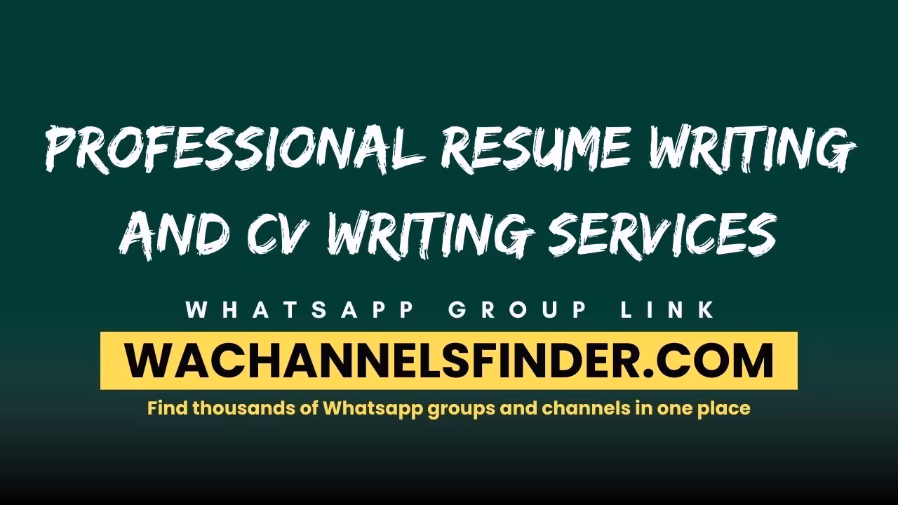 Professional resume writing and CV writing services - WhatsApp Channel