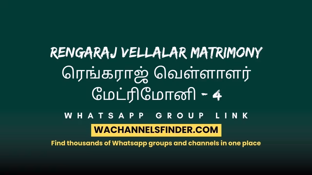 Rengaraj Vellalar Matrimony ரெங்கராஜ் வெள்ளாளர் மேட்ரிமோனி - 4 - WhatsApp Channel