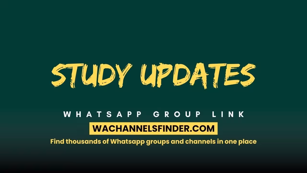 STUDY UPDATES - WhatsApp Channel