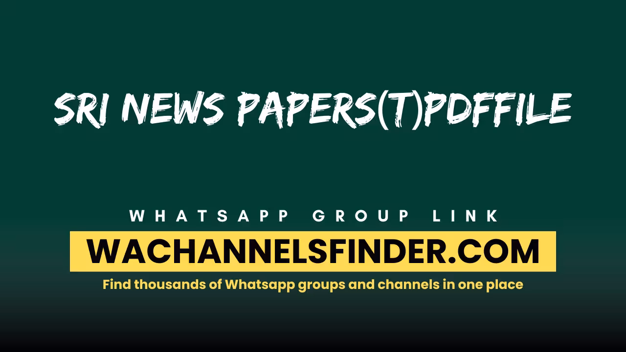 Sri News papers(T)pdffile - WhatsApp Channel