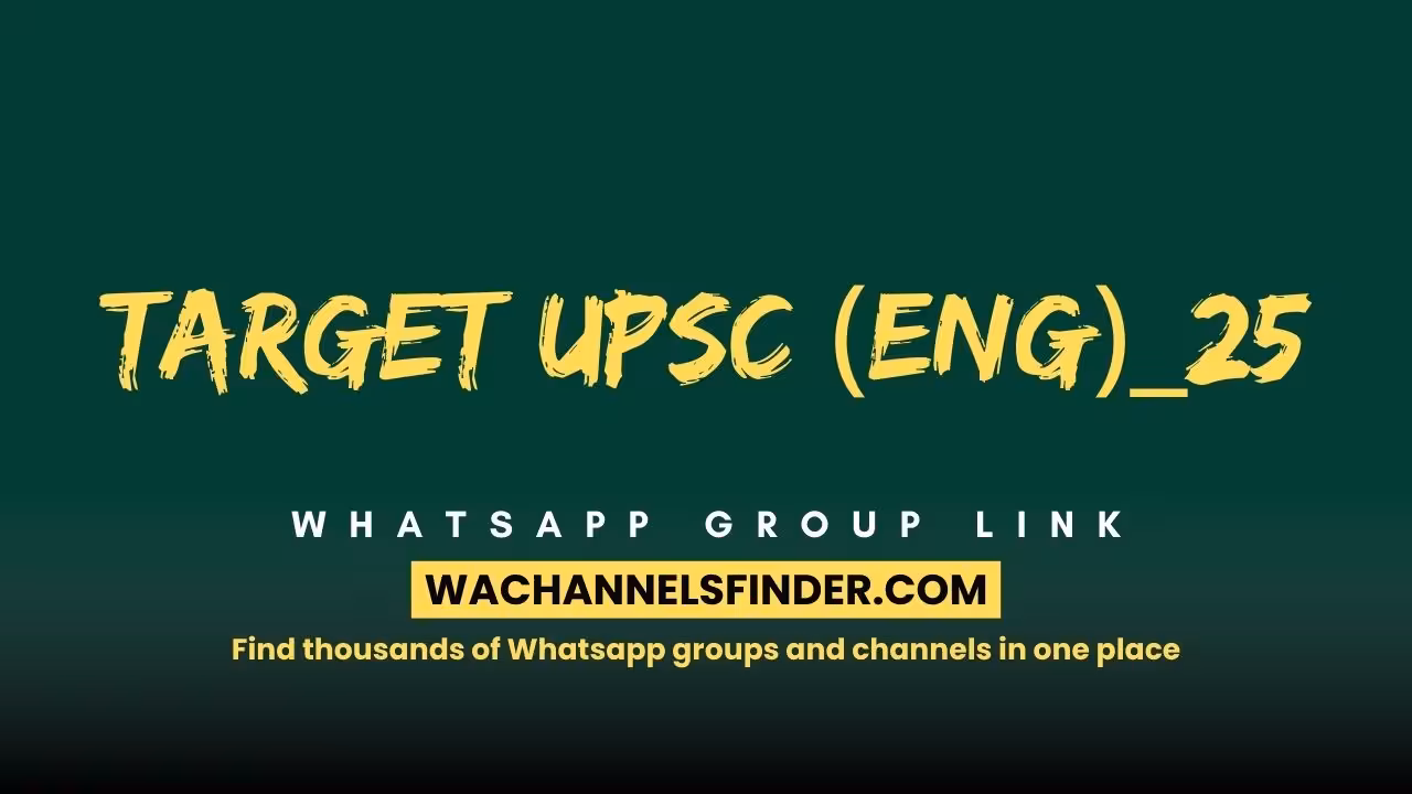 Target UPSC (Eng)_25 - WhatsApp Channel