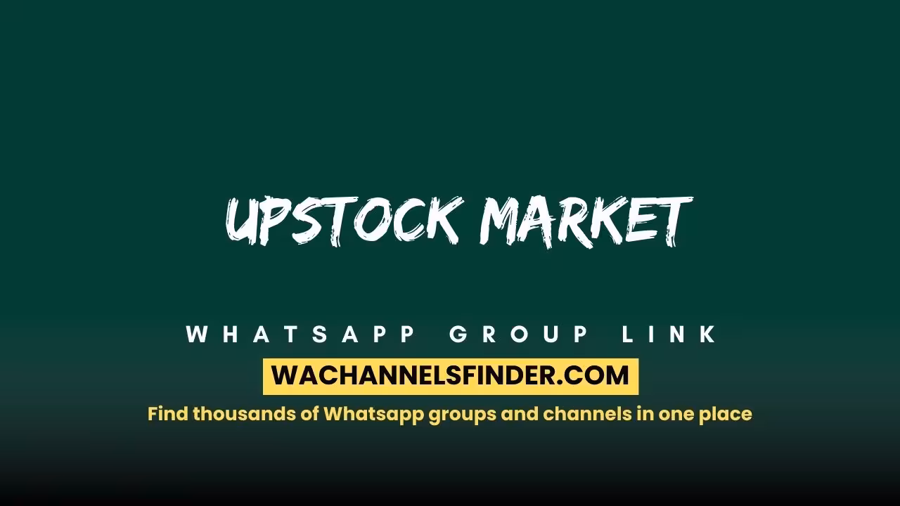 Upstock market - WhatsApp Channel
