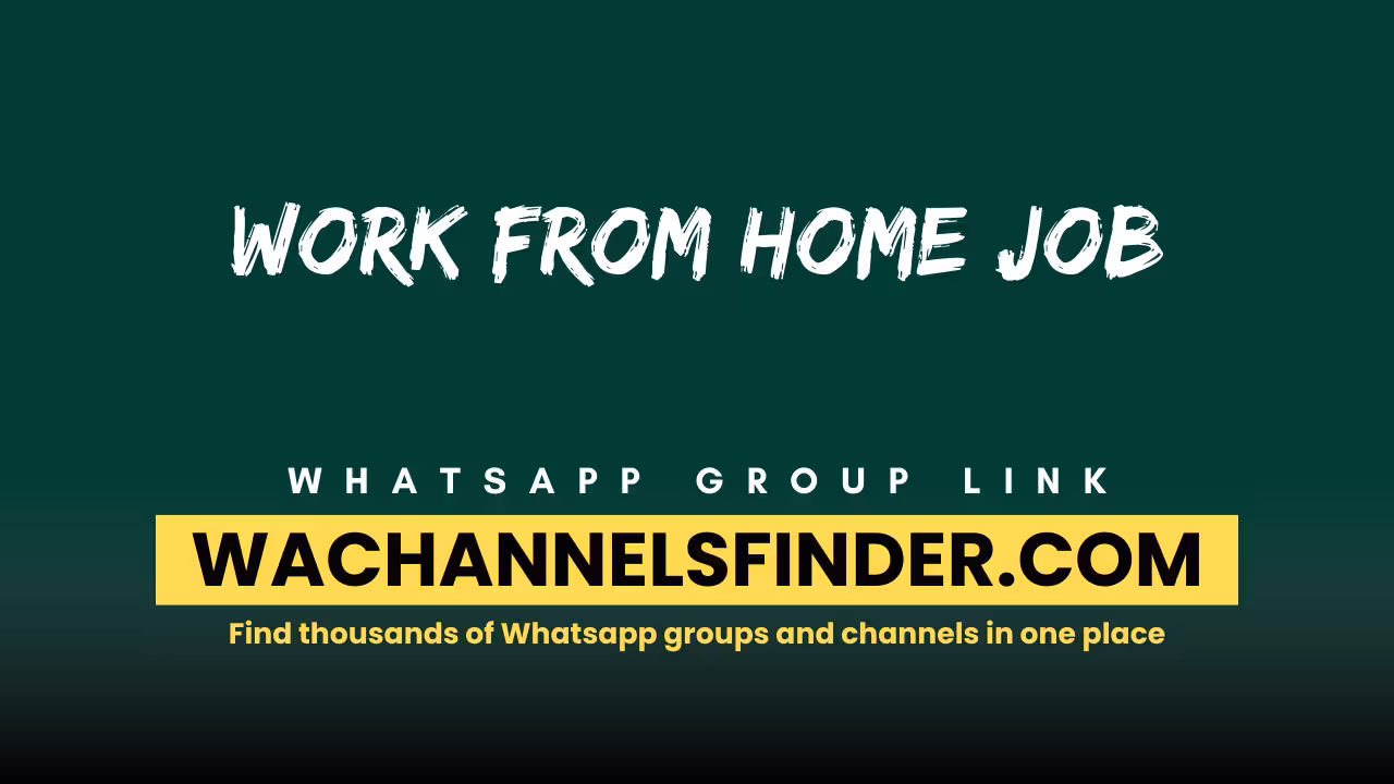 Work from Home job - WhatsApp Channel
