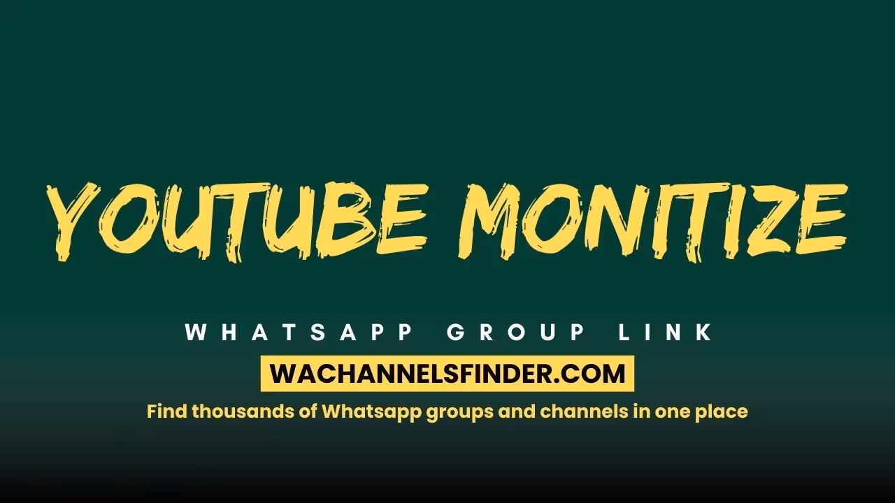 YouTube Monitize - WhatsApp Channel