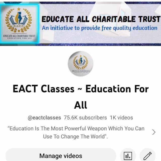 EACT Classes ~ Education For All - WhatsApp Channel